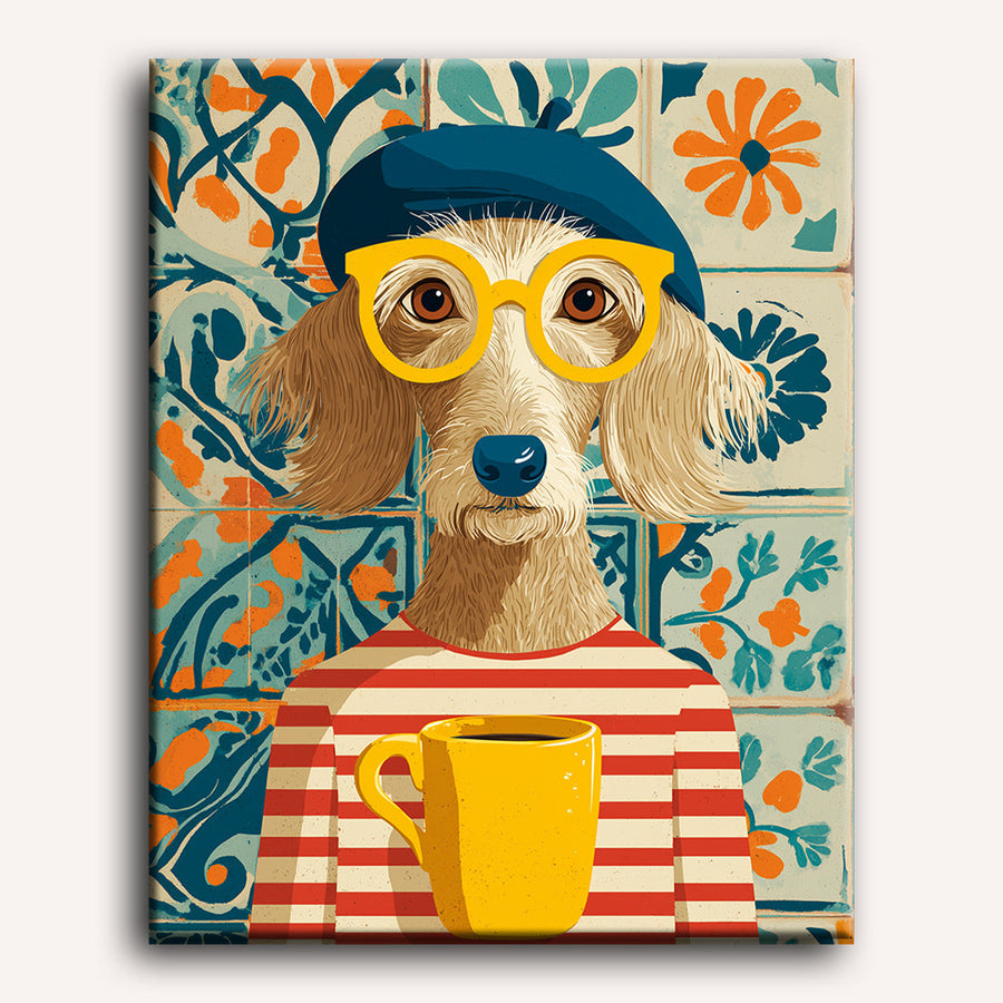 Chien à la Parisienne | Peinture par numéro