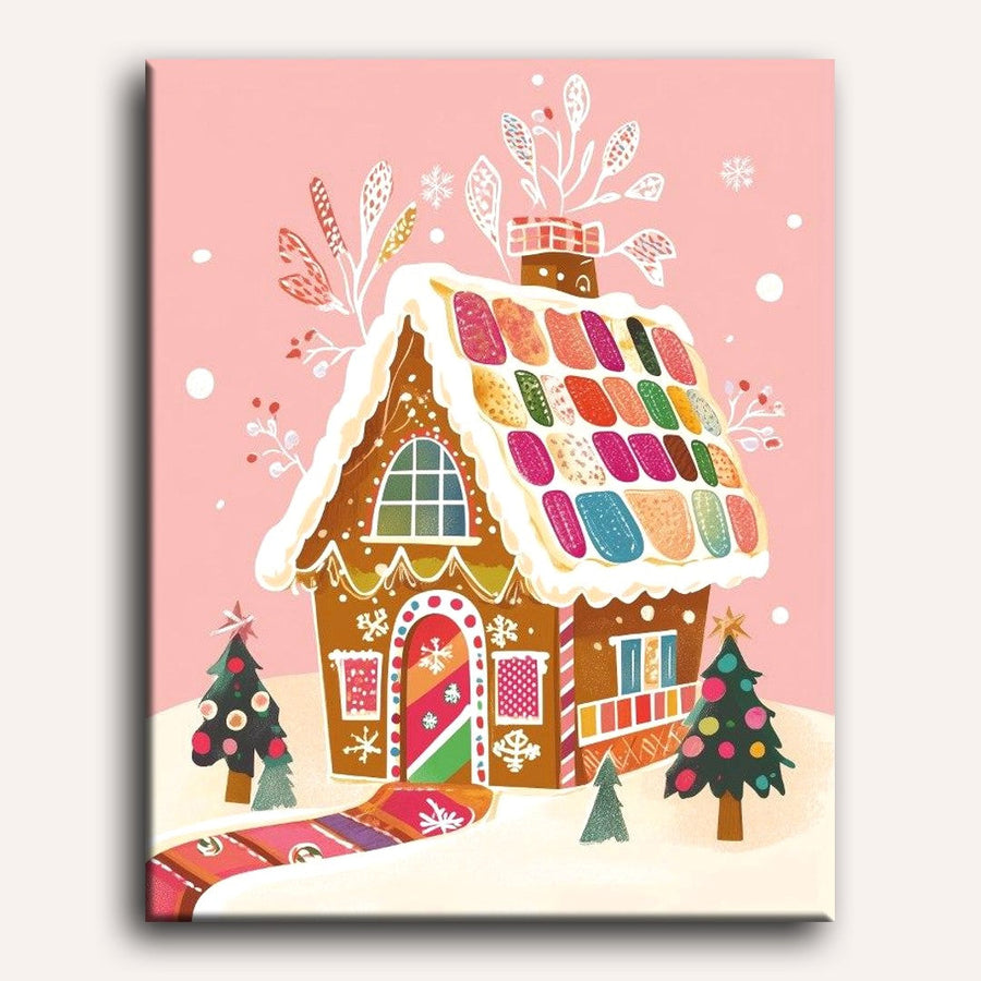 Maison Pain d'Épices | Peinture par numéro