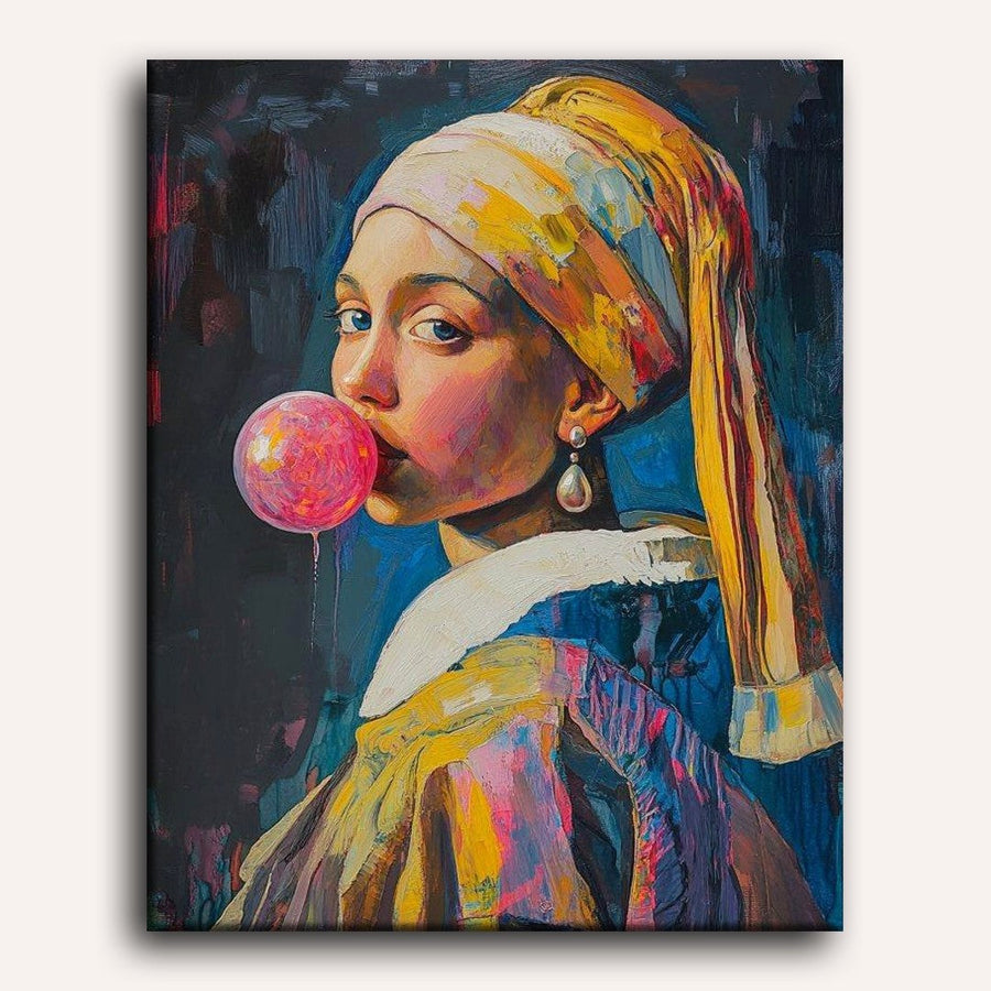 Fille à la Perle Rose | Peinture par numéro