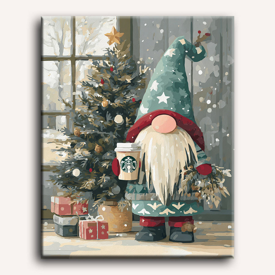 Gnome Festif | Peinture par numéro
