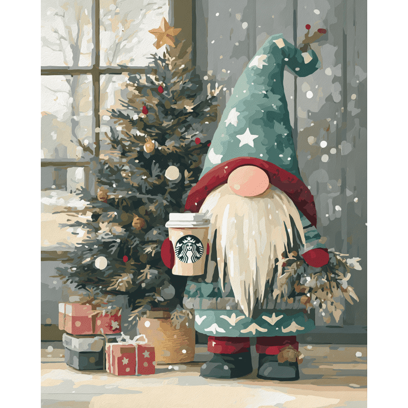Gnome Festif | Peinture par numéro
