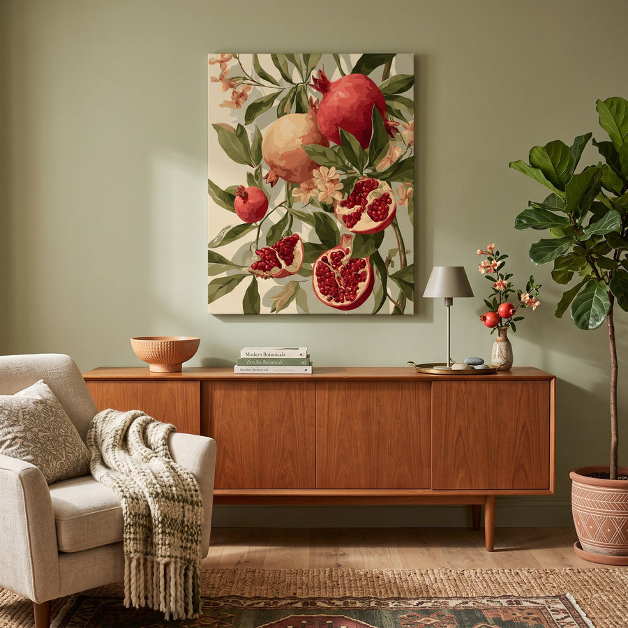 Grenades en fleurs | Peinture par numéro