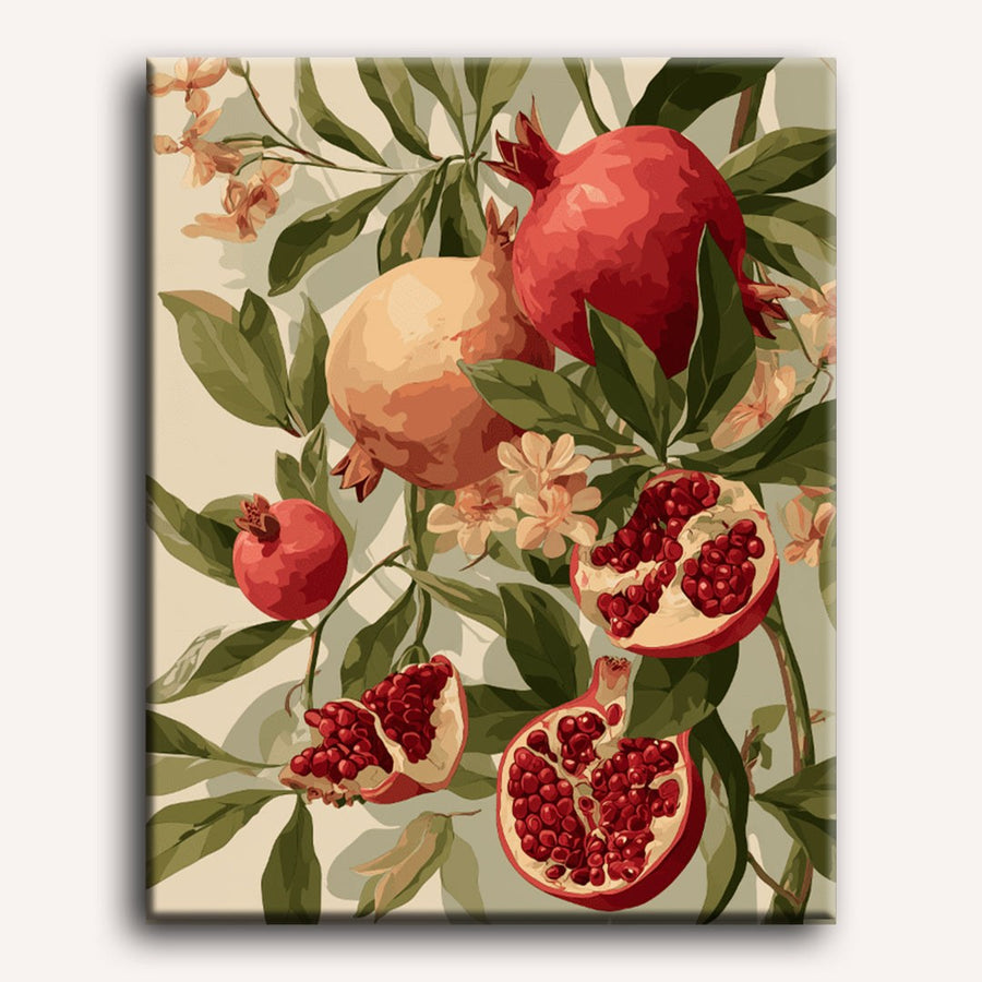 Grenades en fleurs | Peinture par numéro
