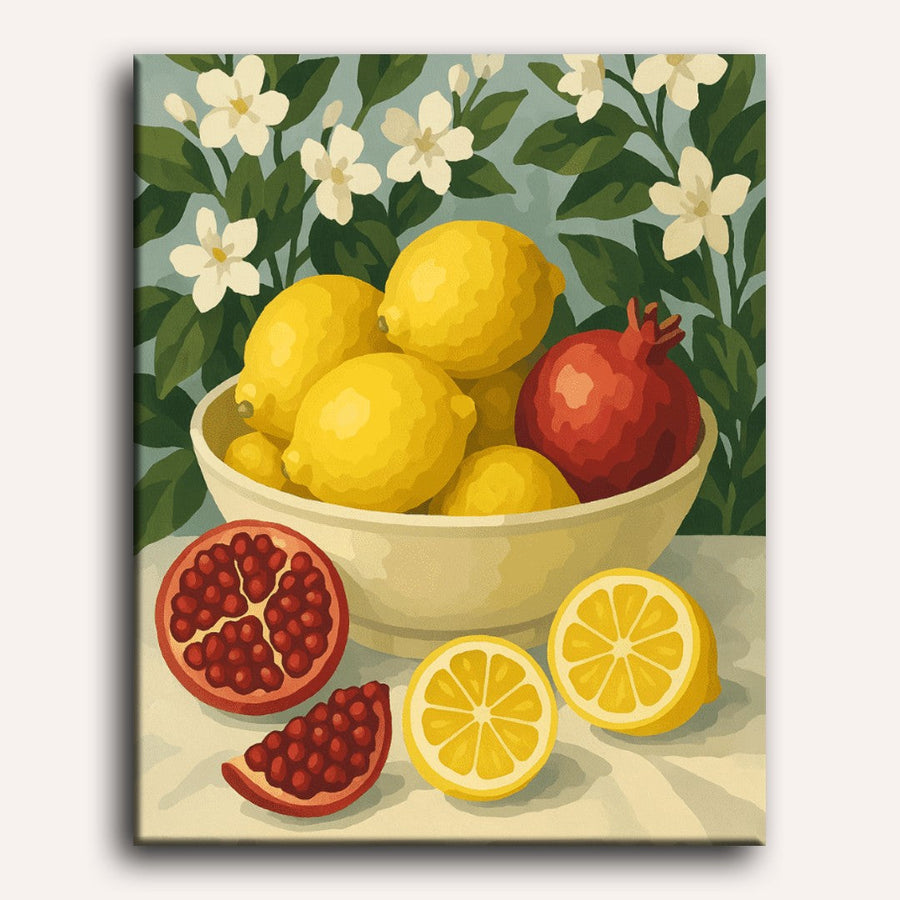 Grenades et Citrons | Peinture par numéro