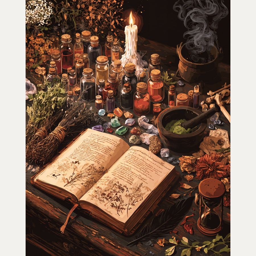 Grimoire de l'Apothicaire | Peinture par numéro