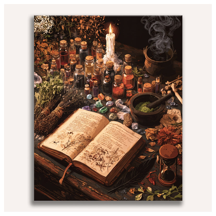 Grimoire de l'Apothicaire | Peinture par numéro