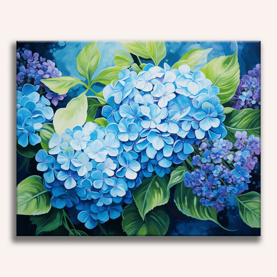 Hortensia bleu | Peinture par numéro