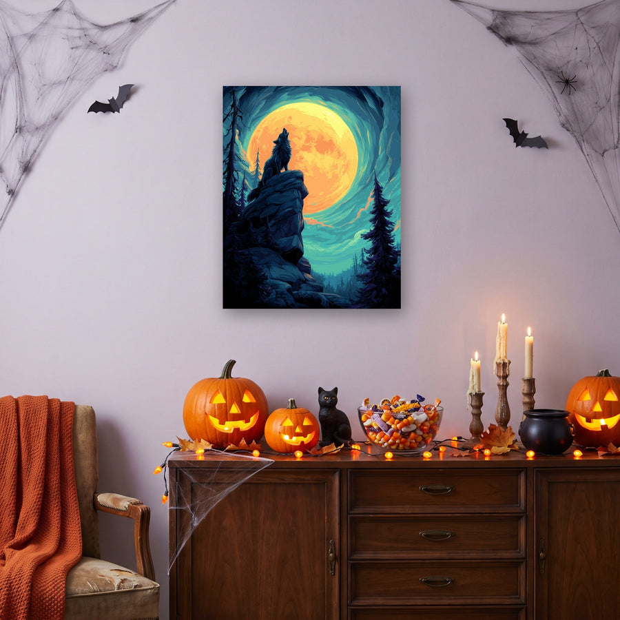 Hurlement à la Lune | Peinture par numéro
