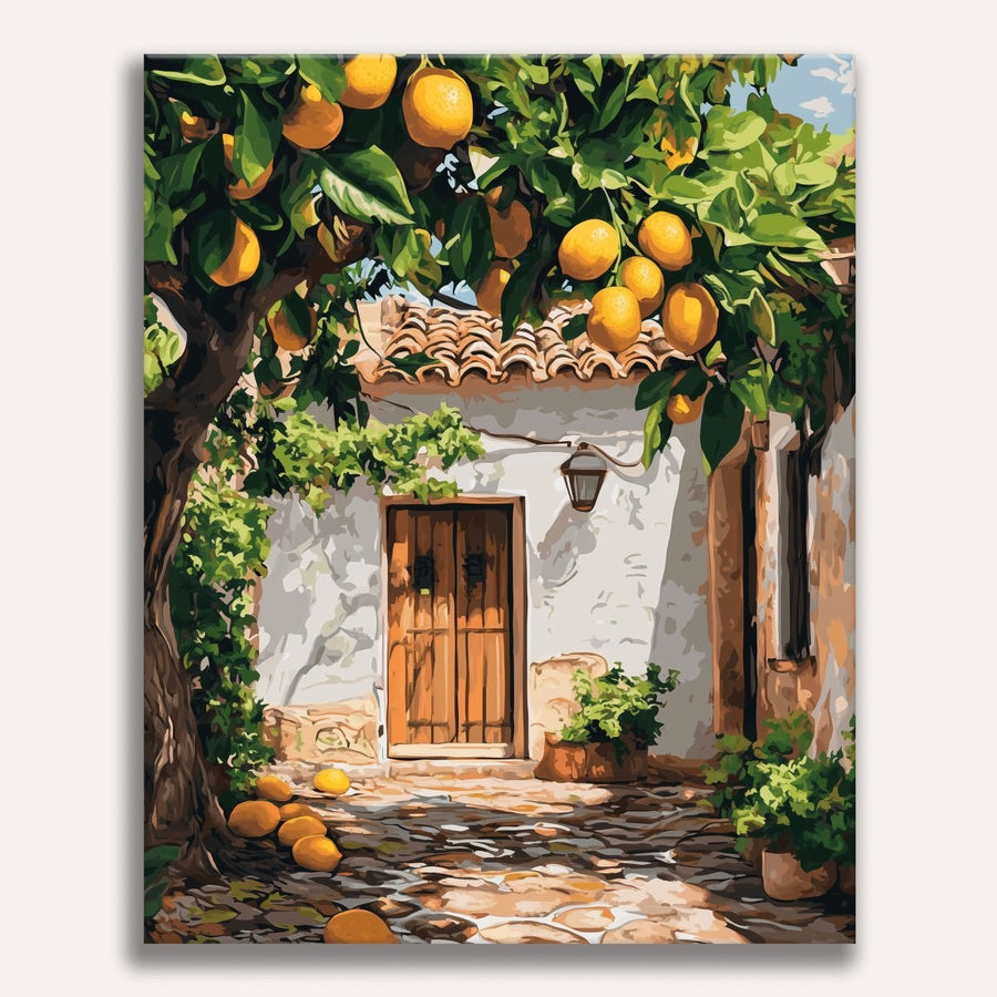 Jardin de citrons | Peinture par numéro
