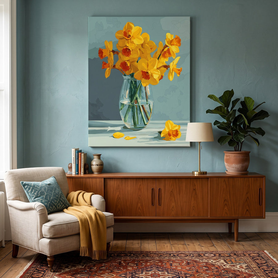 Jonquilles en Lumière | Peinture par numéro