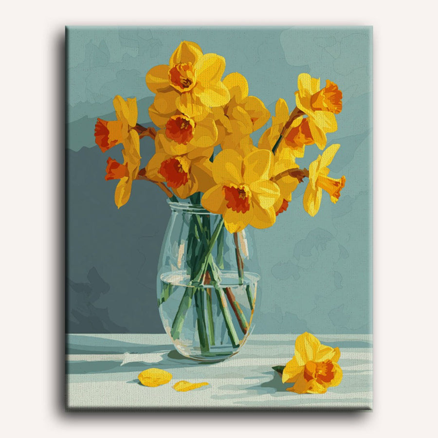 Jonquilles en Lumière | Peinture par numéro