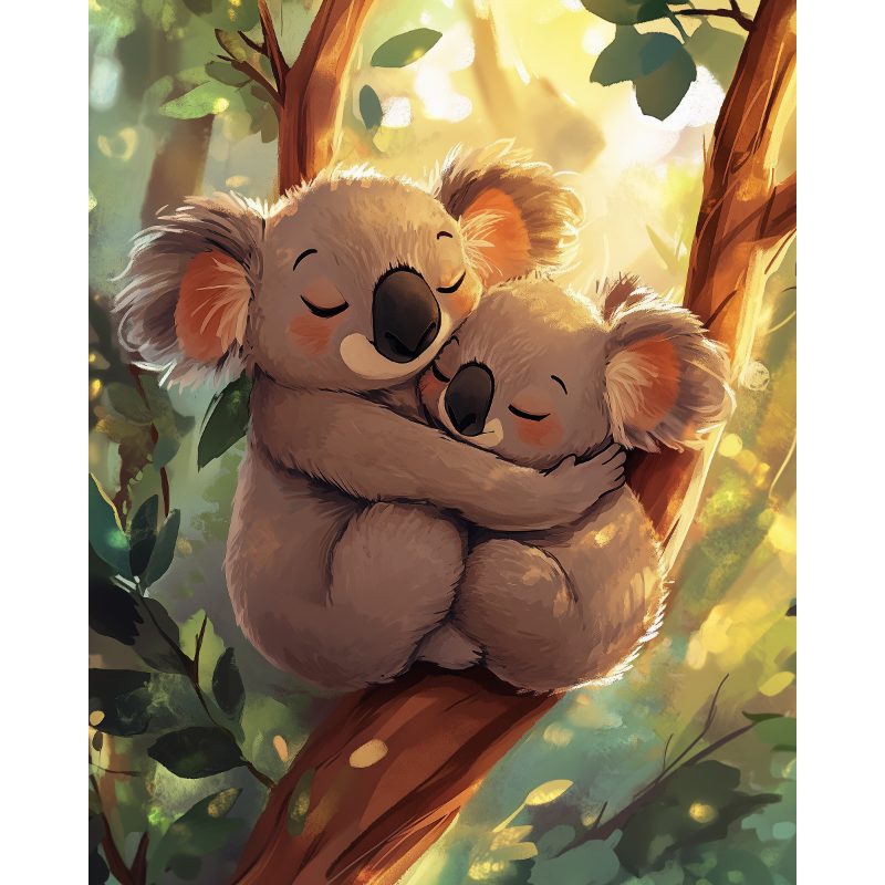 Koalas Mignons | Peinture par numéro