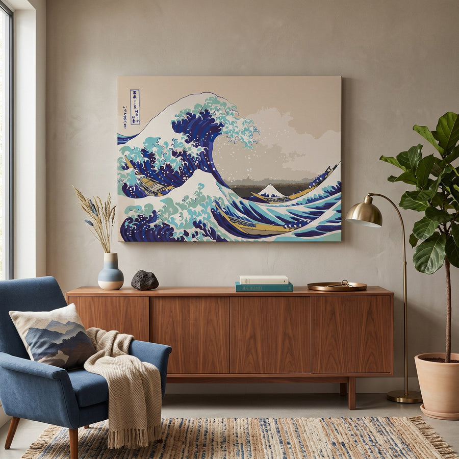 La grande vague de Kanagawa | Peinture par numéro