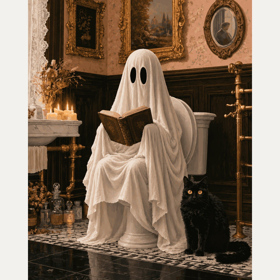 Le Fantôme Lecteur | Peinture par numéro