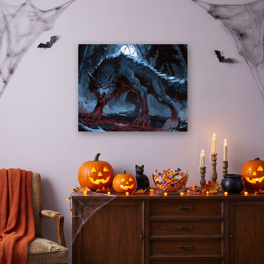 Loup-Garou sous la Lune | Peinture par numéro