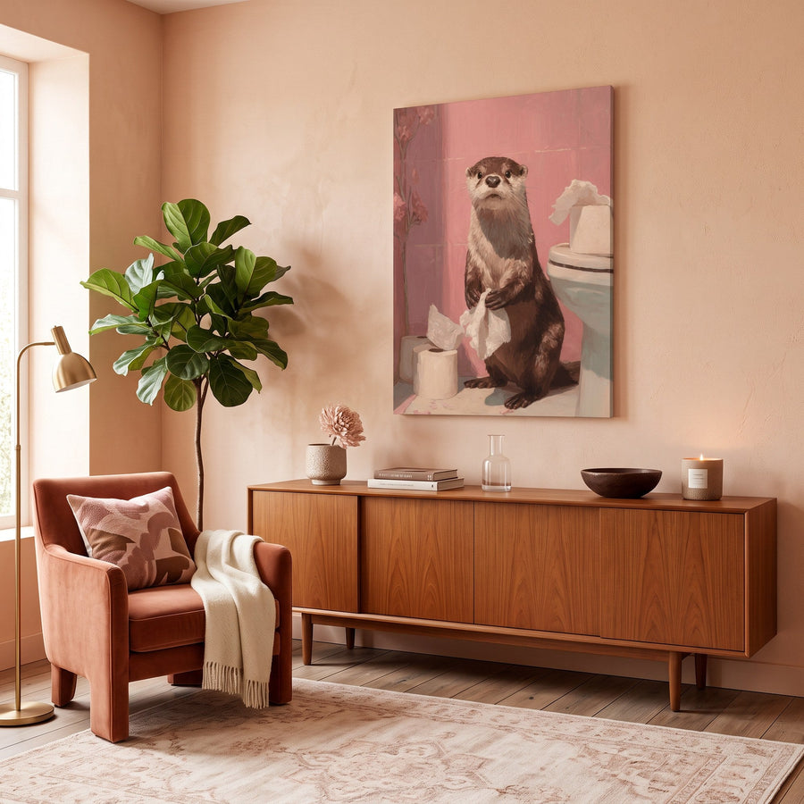 Loutre aux toilettes | Peinture par numéro