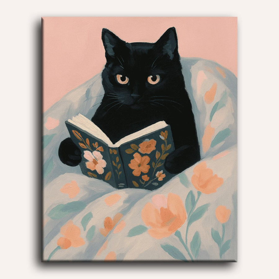 Chat lecteur | Peinture par numéro