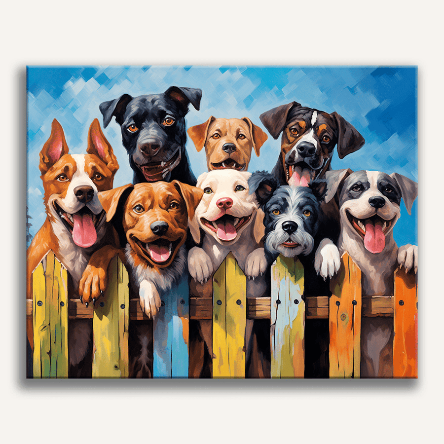 Chiens d'été | Peinture par numéro