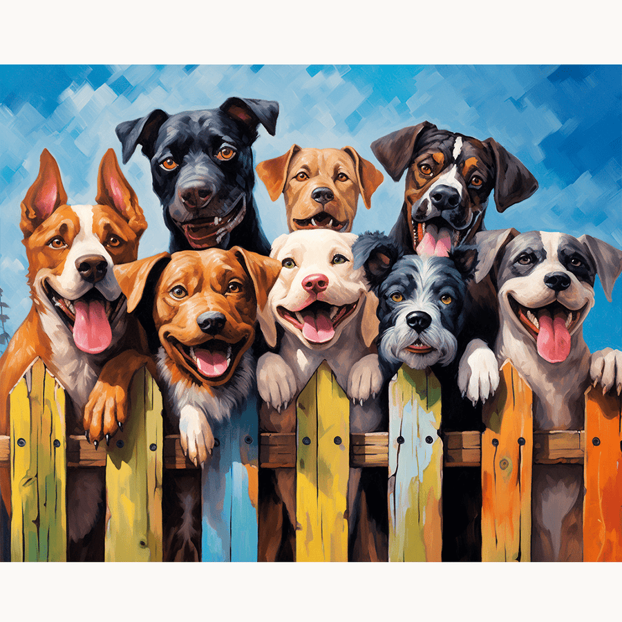 Chiens d'été | Peinture par numéro
