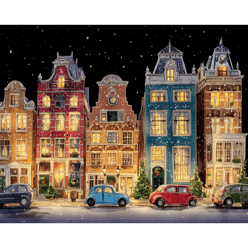 Noël à Amsterdam | Peinture par numéro