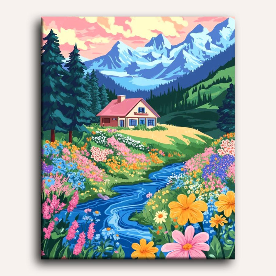 Maison Colorée | Peinture par numéro