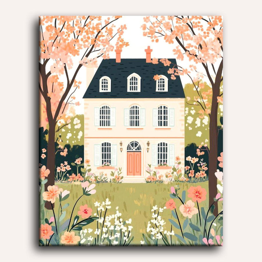 Maison Fleurie | Peinture par numéro