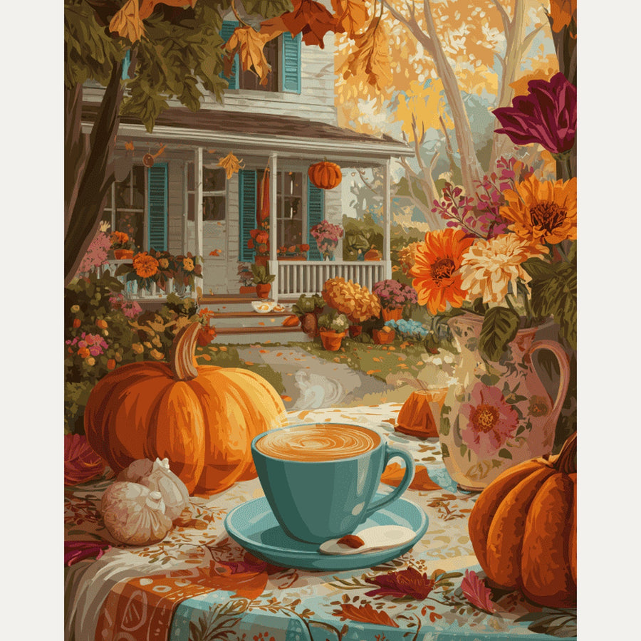 Matin de Citrouilles | Peinture par numéro