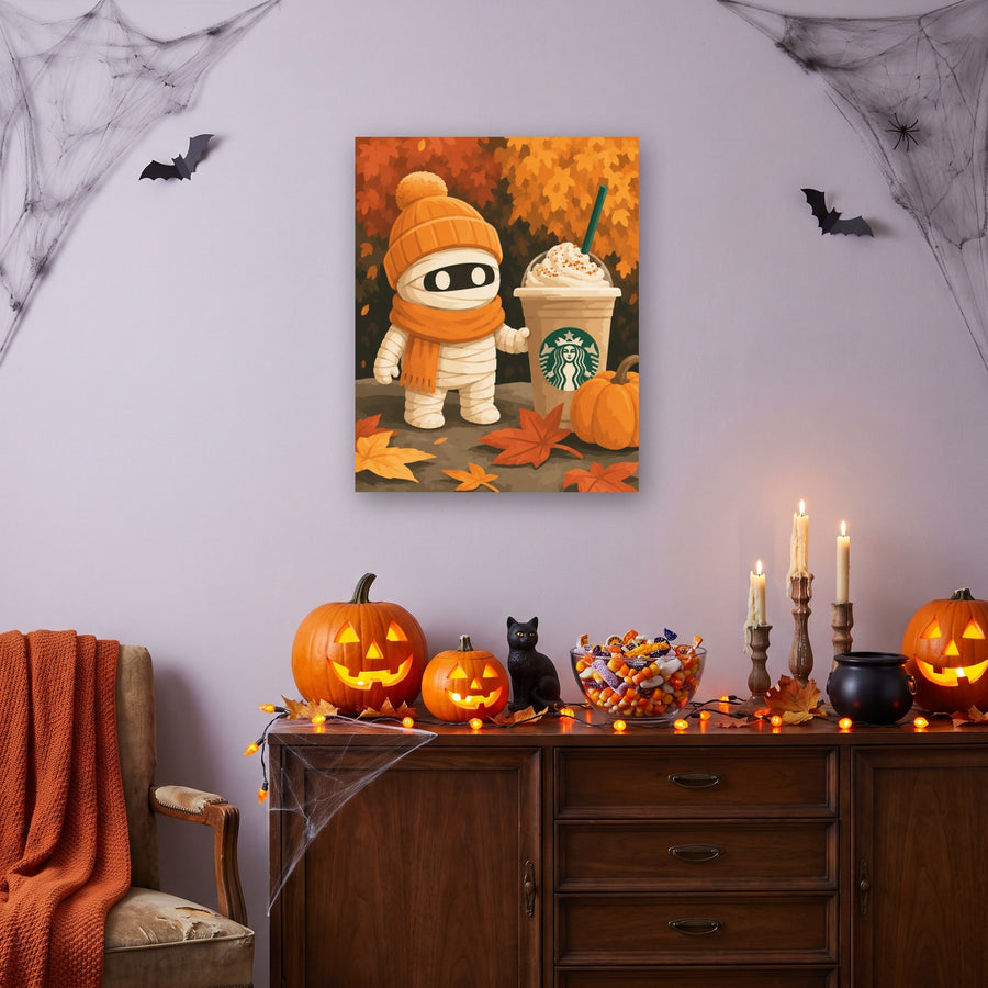 Momie et son Latte | Peinture par numéro