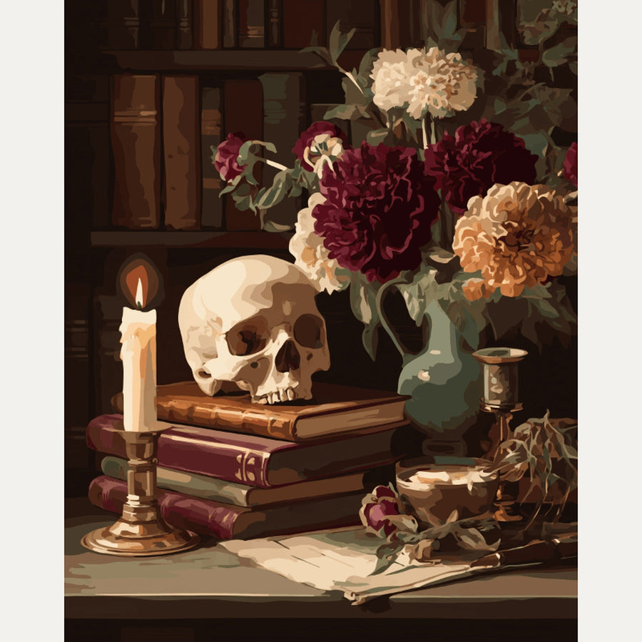 Nature Morte à la Bougie | Peinture par numéro