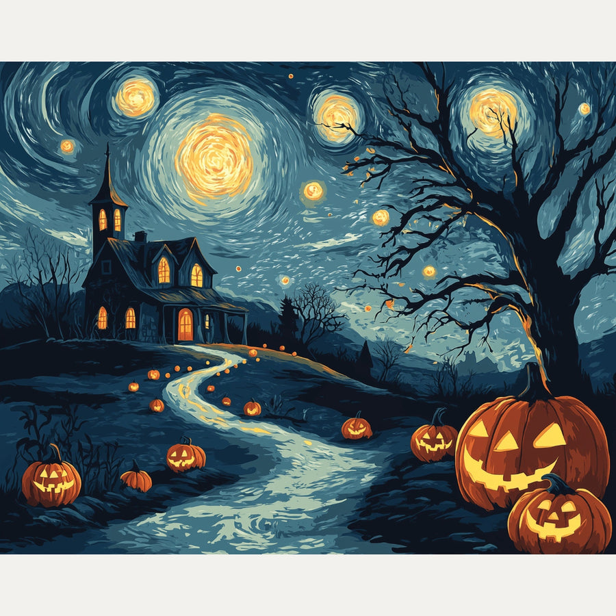 Nuit Étoilée d'Octobre | Peinture par numéro