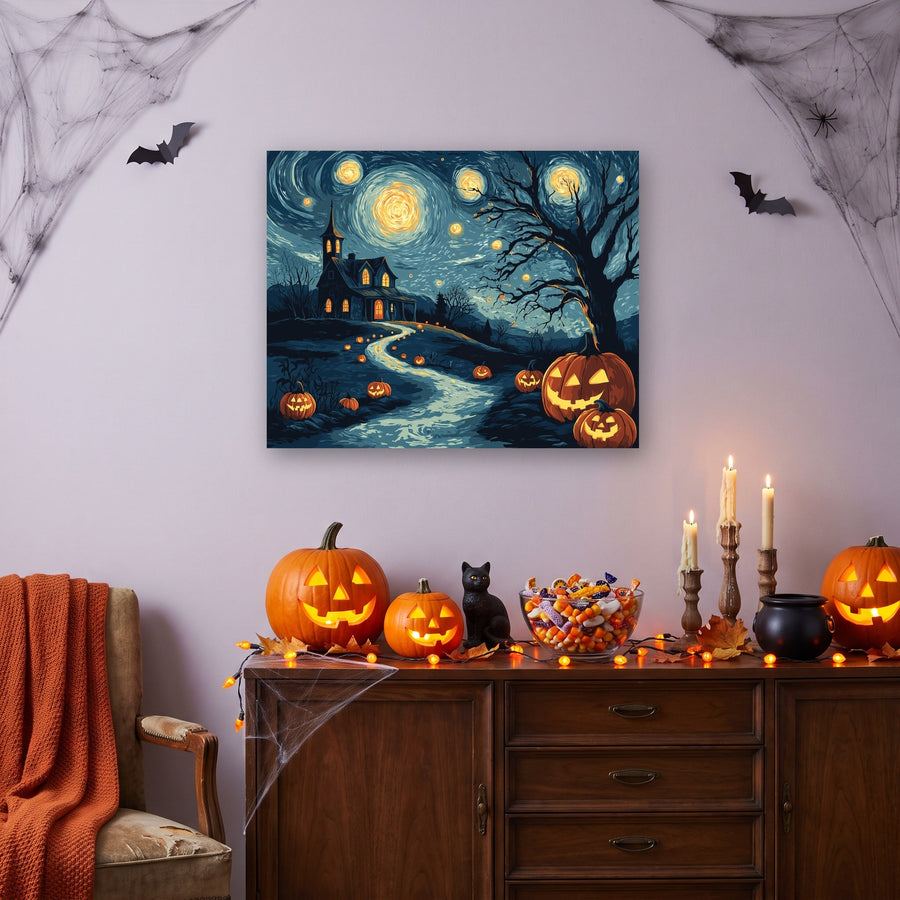 Nuit Étoilée d'Octobre | Peinture par numéro