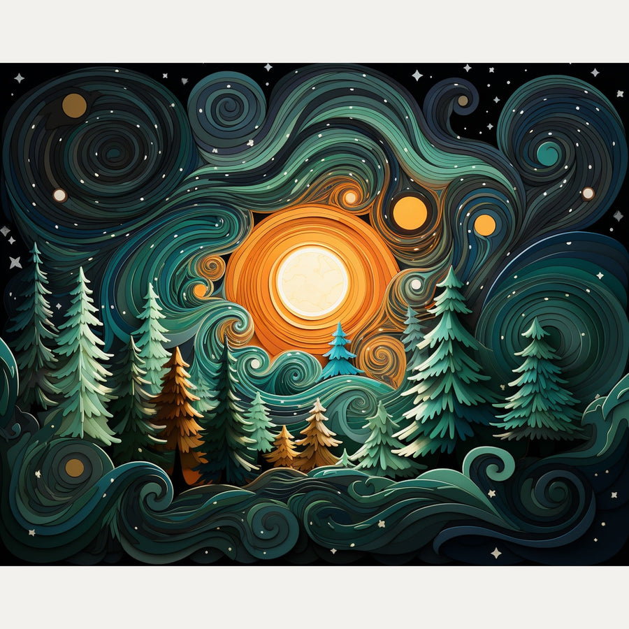 Nuit Tourbillonnante | Peinture par numéro