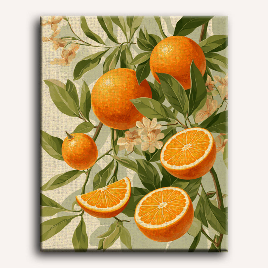 Orangers en Fleur | Peinture par numéro