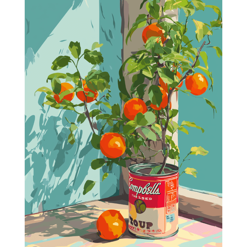 Oranges en Bocal | Peinture par numéro