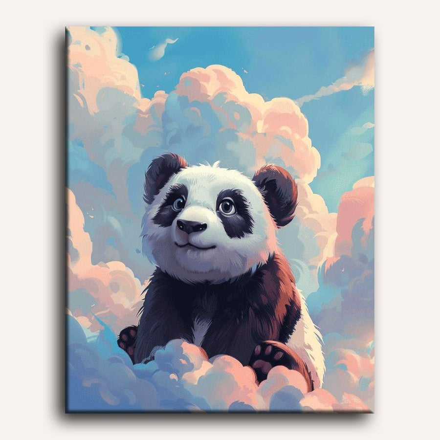 Panda Nuageux | Peinture par numéro