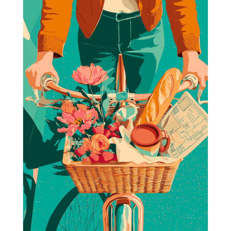 Panier du Matin | Peinture par numéro