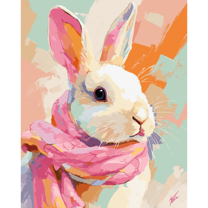 Lapin Pastel | Peinture par numéro