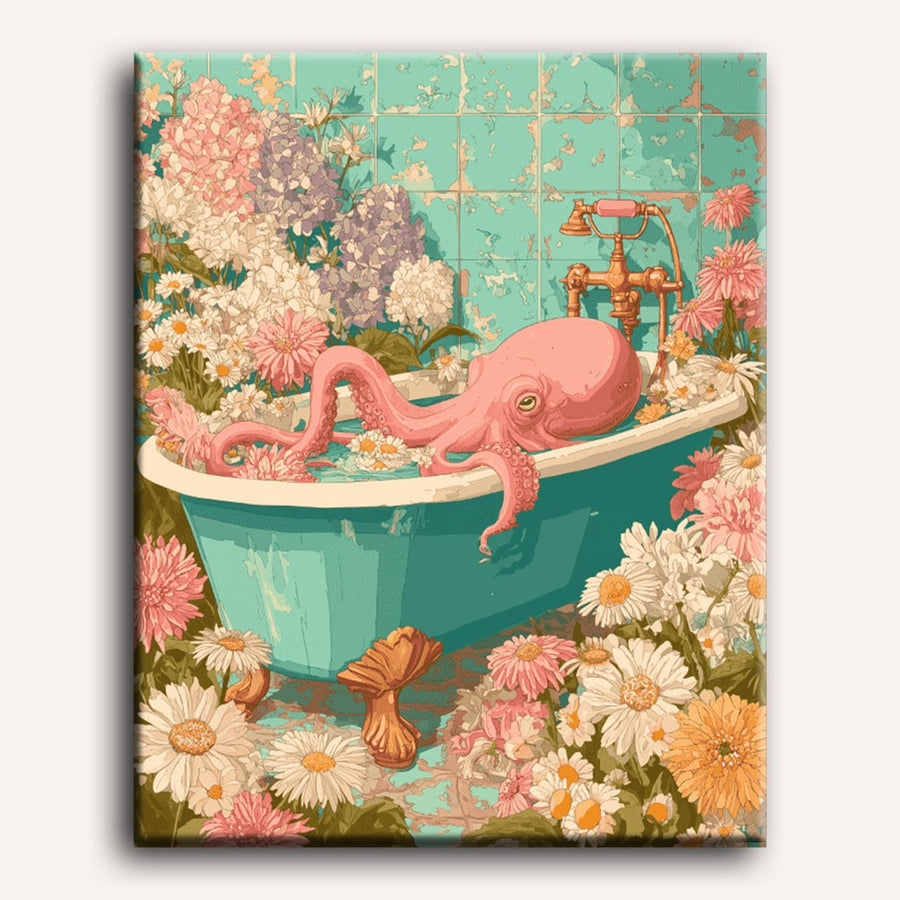 Pieuvre Fleurie | Peinture par numéro