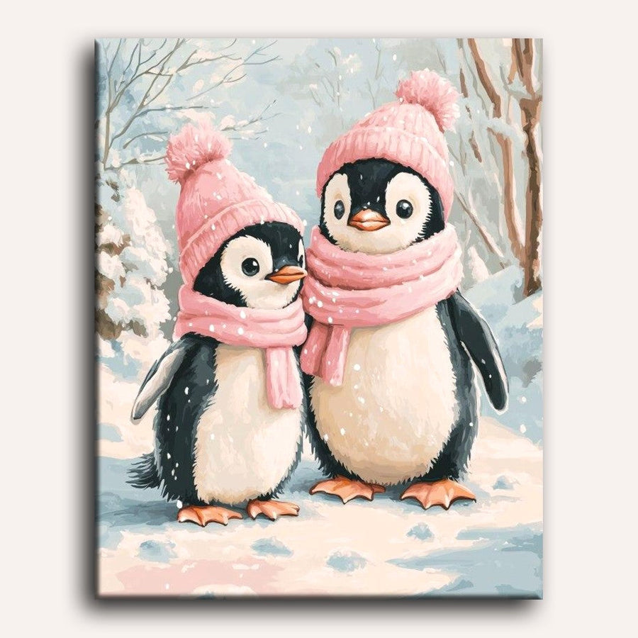 Pingouins Glacés | Peinture par numéro