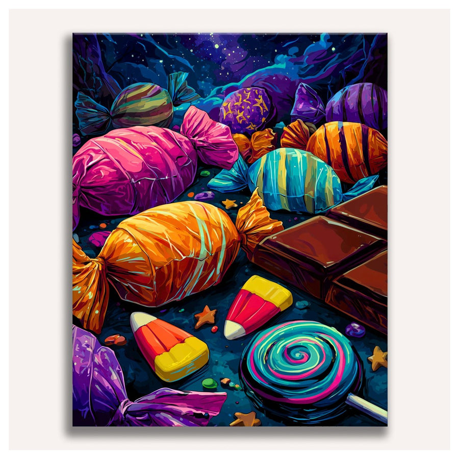Pluie de Friandises | Peinture par numéro