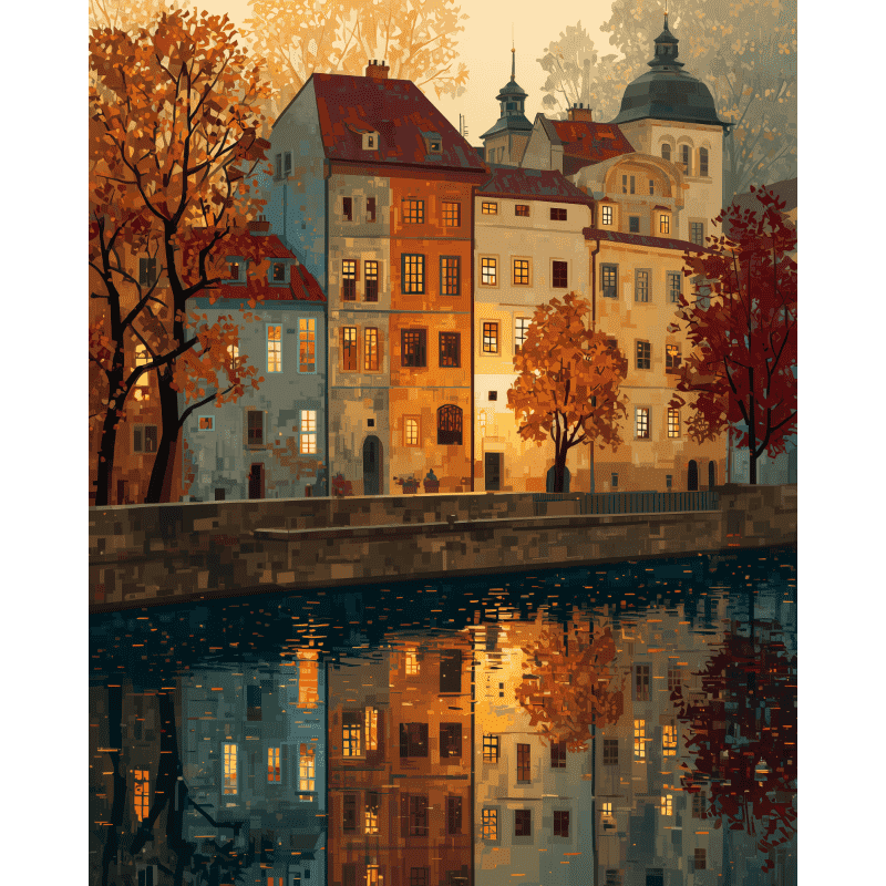 Prague Automnal | Peinture par numéro