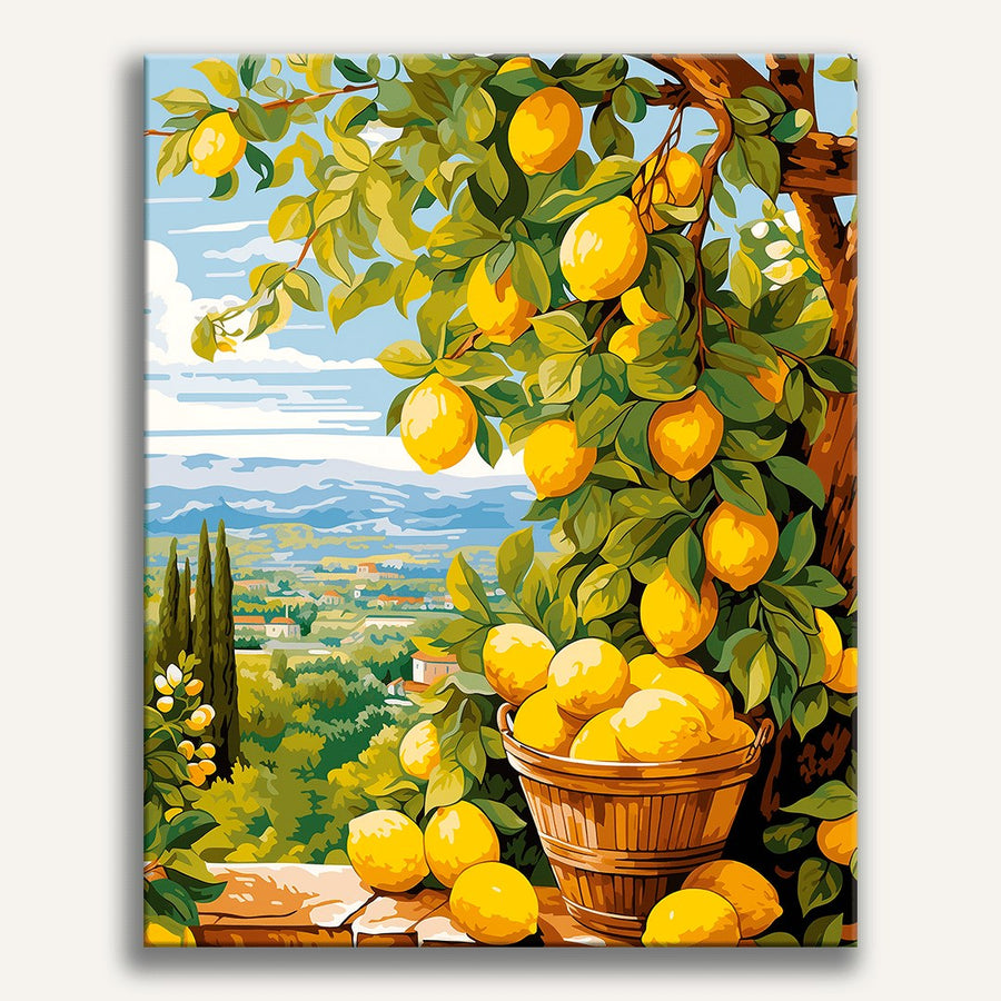 Récolte de citrons | Peinture par numéro