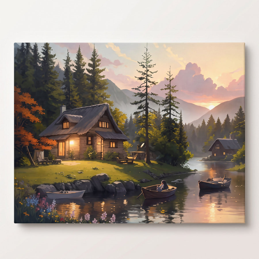 Refuge Forestier | Peinture par numéro