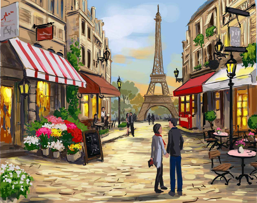 Rue de Paris | Peinture par numéro