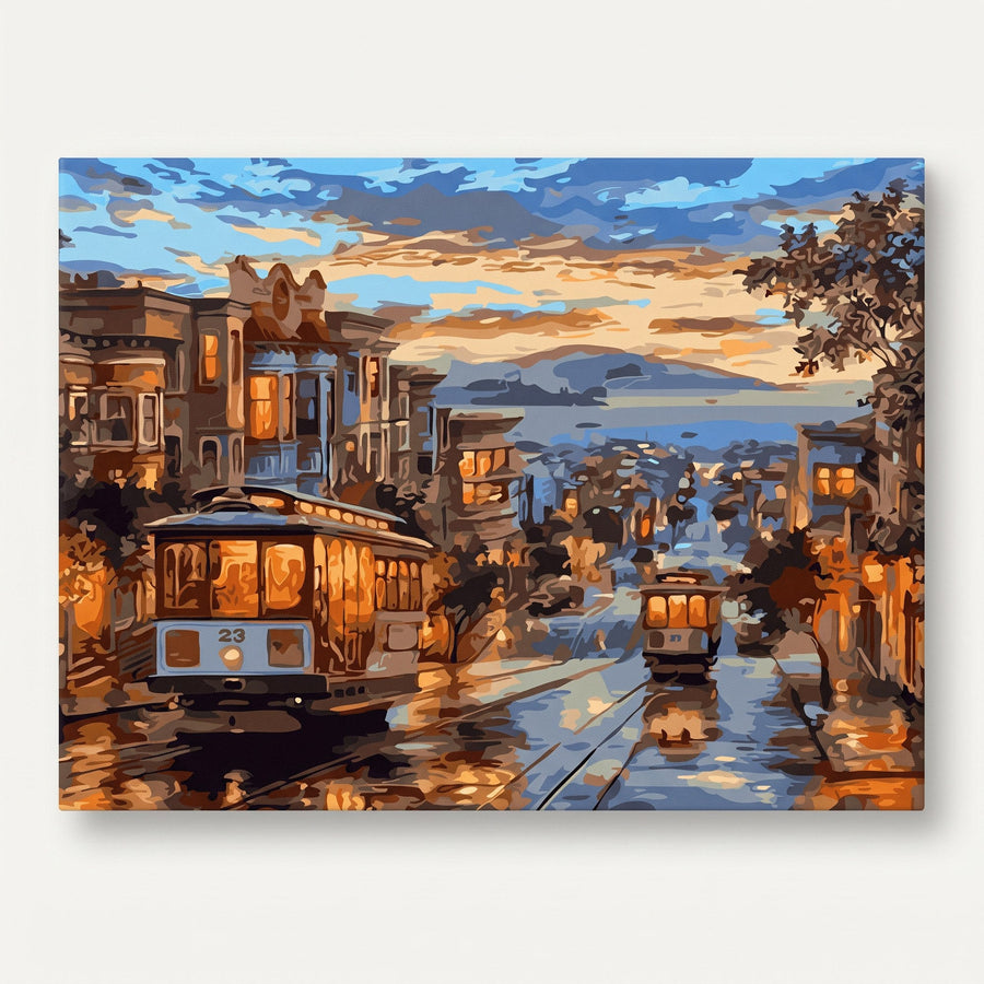 San Francisco au Crépuscule | Peinture par numéro