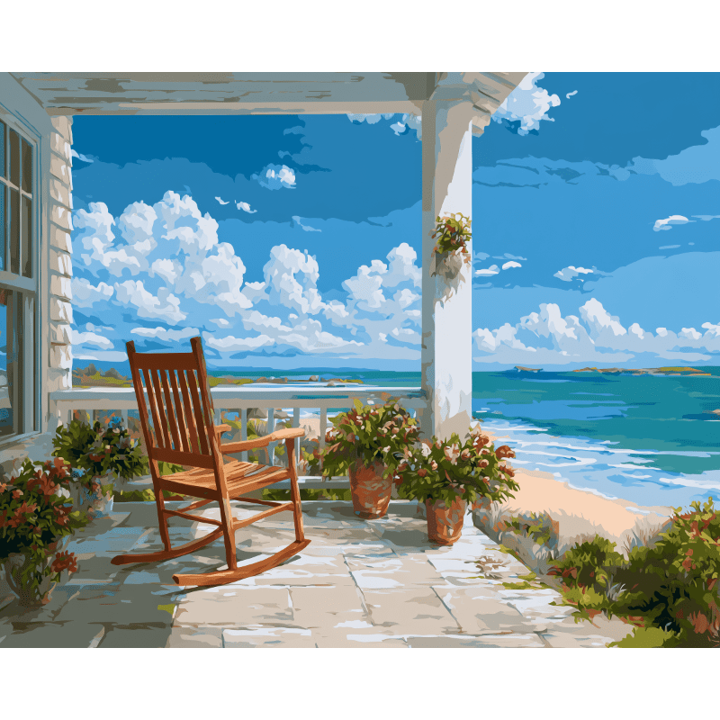 Sérénité Côtière | Peinture par numéro