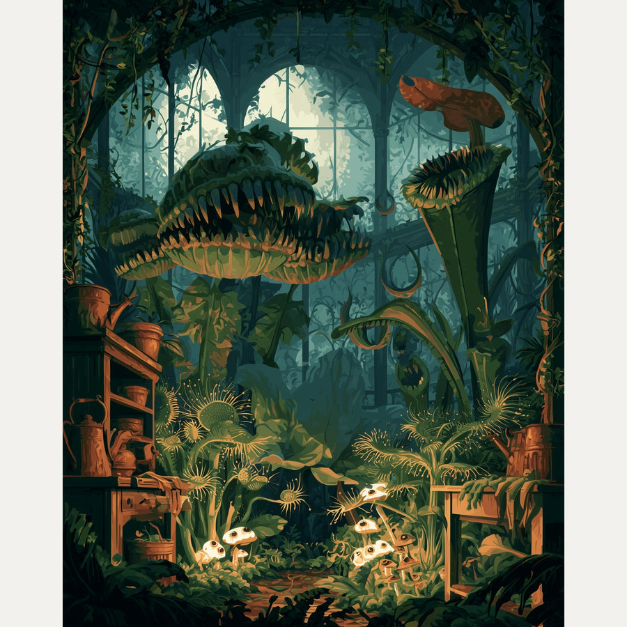Serre des Plantes Carnivores | Peinture par numéro