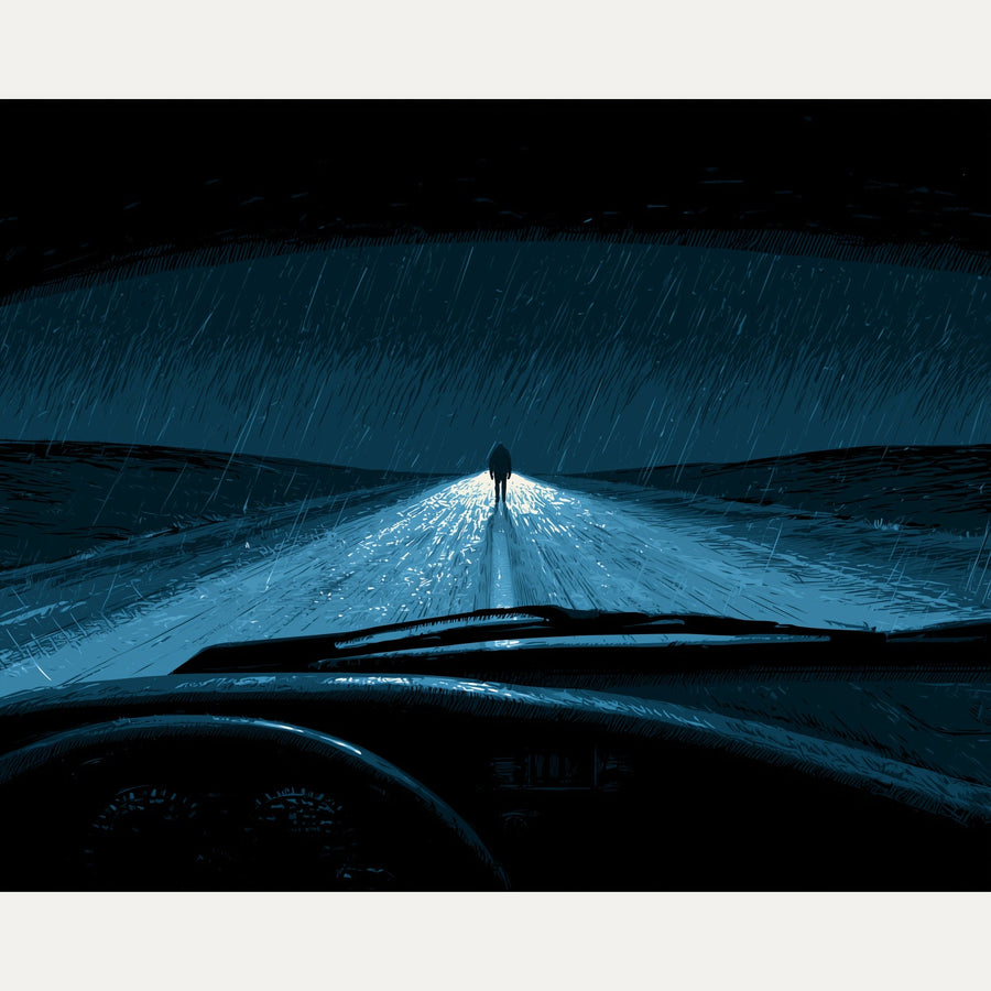 Silhouette sous la Pluie | Peinture par numéro