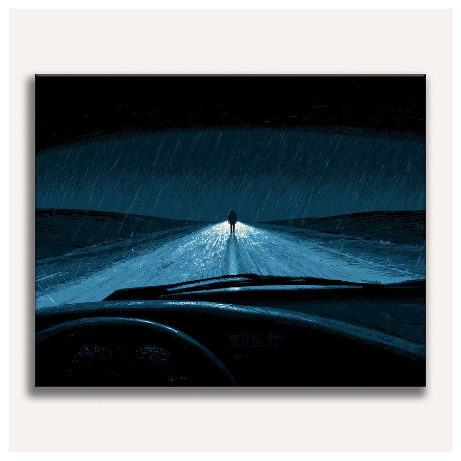 Silhouette sous la Pluie | Peinture par numéro