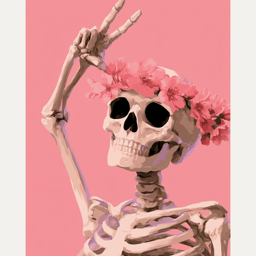 Squelette Hippie | Peinture par numéro